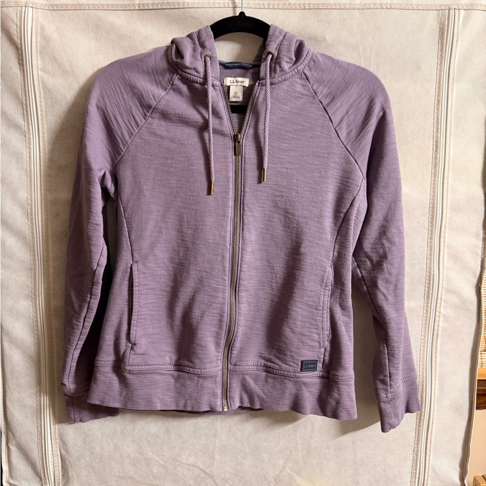 L.L. Bean Lavender Full-Zip Hoodie Jacket XS petite